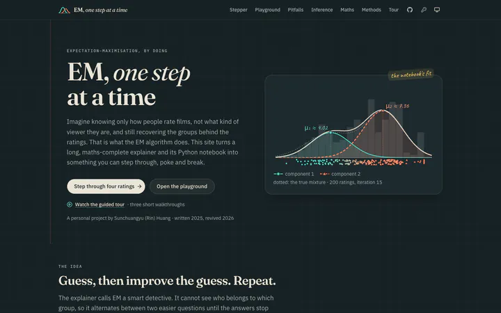 Overview, dark mode. The same page in dark mode.